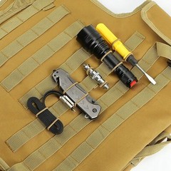 10pcs Tactical Gear Holder Clip Molle Webbing Retainer Elastic Ribbon Buckle