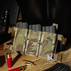 KRYDEX Triple .223 5.56 Magazine Pouch Tactical Placard with Kydex Insert Camo