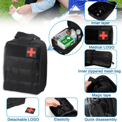 Universal Tactical Vehicle Rear Seat Storage Bag with 3 Removable Pockets-