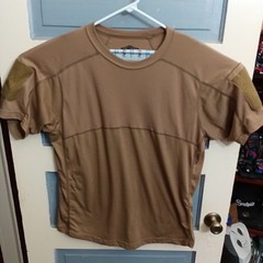Tru Spec 2XL Combat Short Sleeve Shirt Brown/Tan Sleeve For Patch BoxG