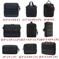 Tactical Molle Medical Kit Bag Belt Pouch Outdoor EDC Tools Organizer Bag Black