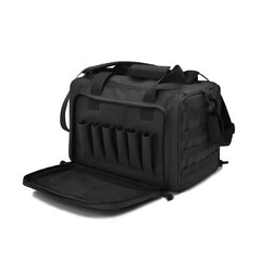 Tactical Gun Range Bag Deluxe Pistol Shooting Range Duffle Bags black