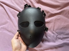 Full Face Tactical Mask Black One Size Adjustable Straps Airsoft Paintball