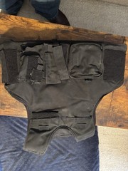 Black Nylon Tactical Vest Adjustable Straps Multiple Pockets Unisex