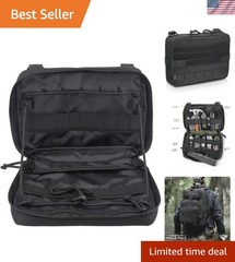 Durable 1000D Nylon Tactical Admin Pouch – Water-Resistant, Dual-Zipper Design