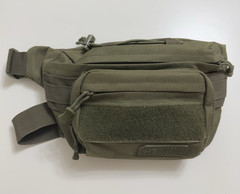 Highland Tactical Green Tactical Waist Pack 5L 3-Pocket Zip Adjustable Strap