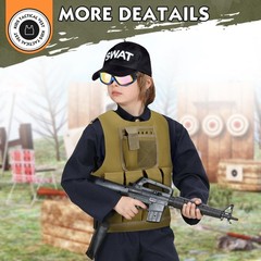 UNIVIVO Kids Tactical Vest Youth Army Costume for Boys Girls 8 10 12 14 Outdo…