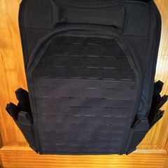 SUMSEEK Plate Carrier Vest Black Nylon MOLLE Adjustable One Size Chest Rig