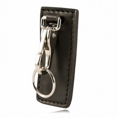 Model 5444 Hi-Rider Key Holder w/ Clip, Black, Basketweave, Nickel