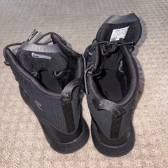 Size 10.5 Under Armour Black Tactical Outdoor Boots for Men zipper.