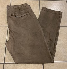 Men’s 36×30 GAP 1969 Brown Slim Fit Straight Leg Trouser Pant 100% Cotton 851151
