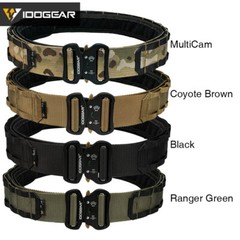 IDOGEAR 2″ Tactical Belt Combat Quick Release Metal Buckle MOLLE Mens Belts Gear