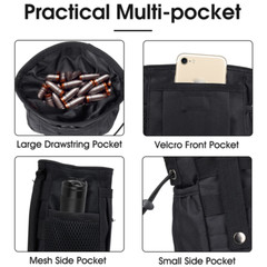 Tactical Molle Dump Pouch Drawstring Magazine Utility Pouch Folding Waist Bag
