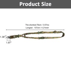 Tactical One Single Point Sling Strap Bungee Gun Sling with MLOK QD Swivel Mount
