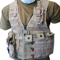 Used Serviceable Heavily Stained 3C Desert FLC Vest W/ Accessories *mocinc.1982*