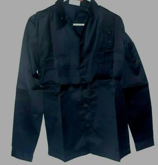 Prestige Tactical Wear Long Sleeve Shirt Small Black 65/35% Polyester Cotton BDU