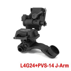 Metal L4G24 NVG Helmet Mount and Metal J Arm NVG Bracket for PVS14 Night Vision