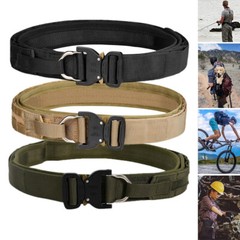 Tactical 2″ Belt Quick Release Laser Cut Metal Buckle MOLLE Combat Airsoft Belts