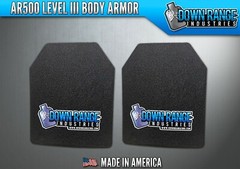AR500 Level 3 III Body Armor Plates Pair – Curved 8×10
