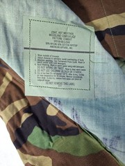 GI M81 Woodland BDU Shirt Nyco Ripstop Genuine Issue,Medium Long Hot Weather