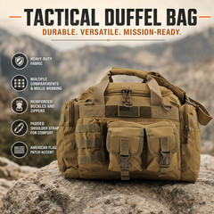 EastWest USA Adjustable A-10 DUFFLE Bug Out Tactical Military Range Bag DESERT
