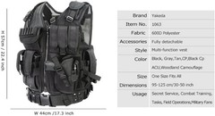 600D Tactical Outdoor Vest for Adults S-XXXXL Breathable and Adjustable for T…