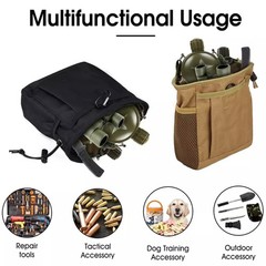 Tactical Molle Drawstring Magazine Dump Bag Waist Portable Bag Utility Waist Bag