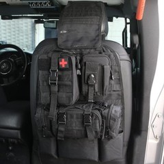 Universal Tactical Vehicle Rear Seat Storage Bag with 3 Removable Pockets-