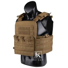 KRYDEX CPC Plate Carrier Tactical Heavy Duty MOLLE Vest Coyote Brown w Mag Pouch