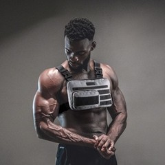 Fitdom Tactical Inspired Lightweight Running Chest Pack For Men Built-In Phone