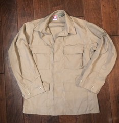 Propper Mens Small Combat Coat Khaki Regular Tactical Shirt Cotton Blend