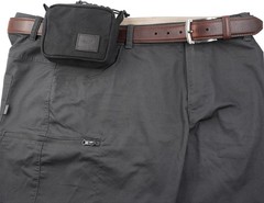 Belt Pouch for Men Women YKK Zippers, EDC Bag Waist Small, Black