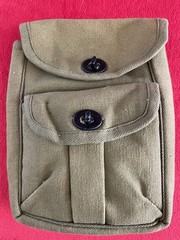 Rothco 2-Pocket Military Ammo Pouch Black Heavyweight Canvas EDC Bag