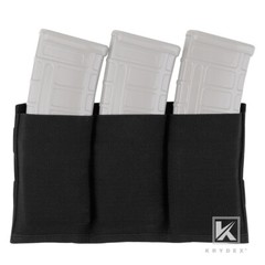 KRYDEX Triple 5.56 Open Top Mag Pouch Tactical Magazine Holster Carrier MOLLE