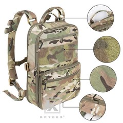 KRYDEX D3 Flatpack Tactical Backpack Multi-purposed MOLLE Rucksacks Hiking Bag
