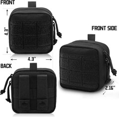 Lightweight 2 Pack Tactical Pouches – 1000D Nylon EDC Storage Solution