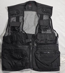 Rothco Recon Tactical Vest Black Nylon Size L Adjustable Lightweight Breathable