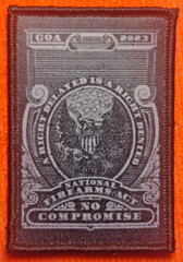 GOA 2023 “NO COMPROMISE” GUN OWNERS of AMERICA 2A Morale Patch Fabric H&L NEW