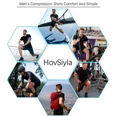 5 Pack Men’s Compression Shirts Cool Dry Short Sleeve Baselayer Athletic Work…