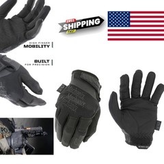 Tactical High Dexterity Gloves Large Black Synthetic Leather for Precision Feel