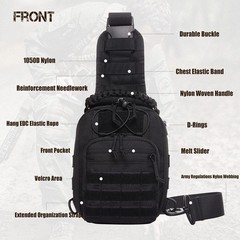 Antarctica Tactical Sling Pack Military Shoulder Bag Molle Assault Range Bag