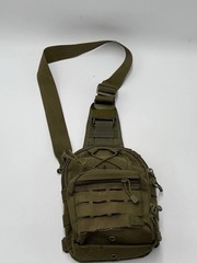 Tactical Sling Bag MOLLE EDC Shoulder Chest Pack Military Style Tan Backpack