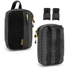 HIKEMAN EDC Pocket Organizer Pouch, Tactical Mini Small Multiple Black