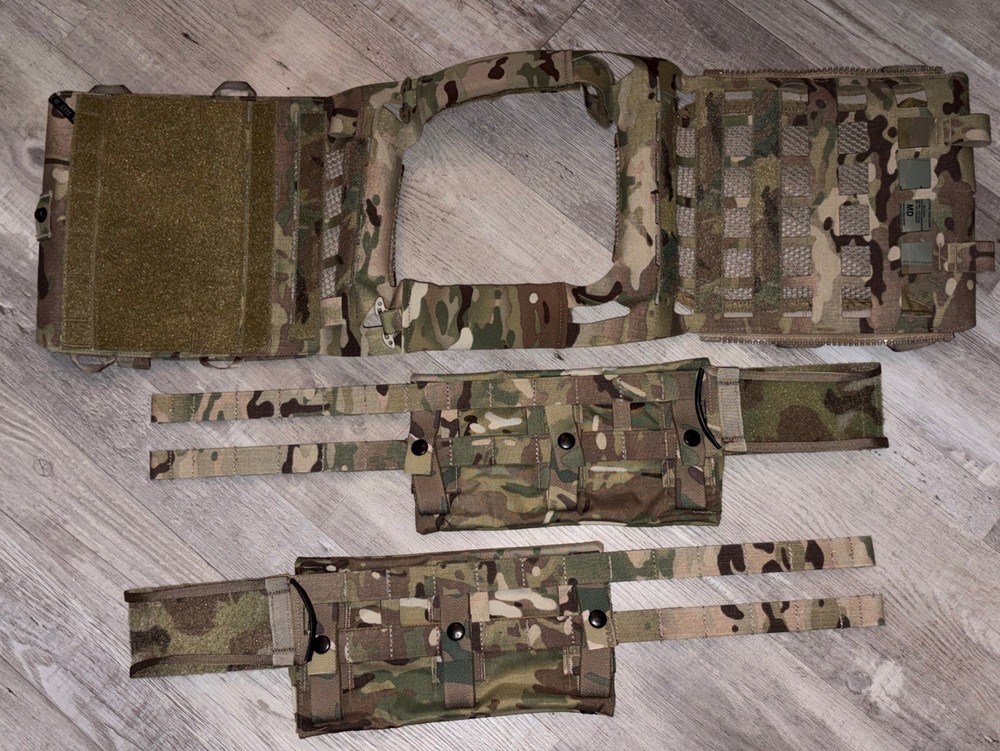 Crye Precision Multicam SPC Plate Carrier W/Long 6×10.5 Soft+Plate Bags Medium