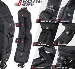 Molle Accessories Pouch of Double Zipper Pocket Version, Backpack Strap Pouch…