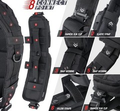 WYNEX Molle Accessories Pouch of Double Zipper Pocket Version, Black-1Pcs