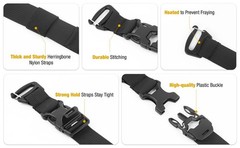 Tactical MOLLE/PALS Backpack Attachment Straps – Adjustable G-Hook Tie Downs,…