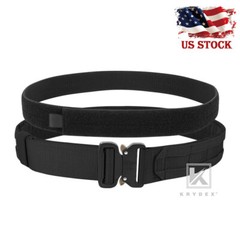 KRYDEX Tactical Belt 1.75 inch Heavy Duty Rigger Battle Belt Quick Release Black