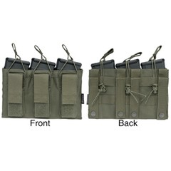 IDOGEAR Tactical Magazine Pouch Mag Carrier Triple Open MOLLE 5.56&Pistol Camo