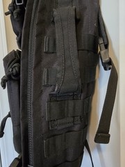 Highland Tactical Black Nylon MOLLE Backpack Padded Adjustable Zip Buckle